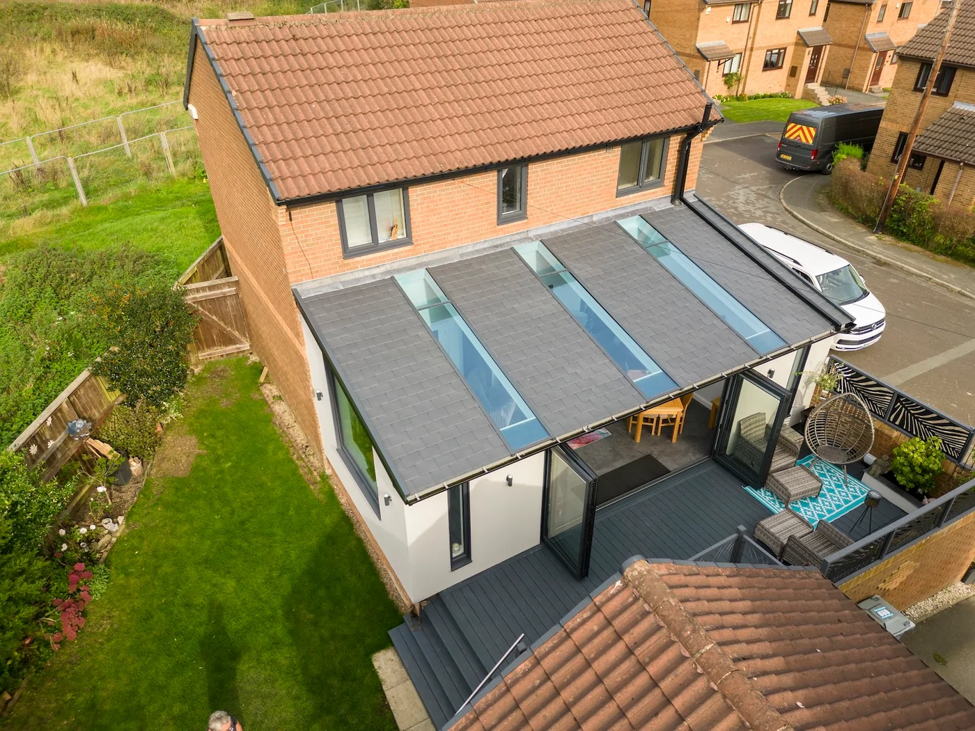 birds eye view of conservatory